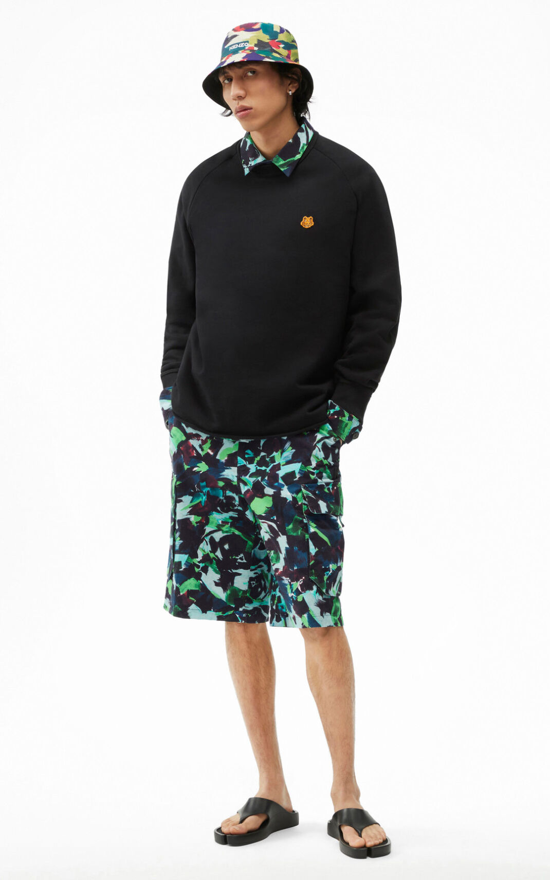 Kenzo Tiger Crest oversized Sweatshirt Herr | 05839-VQHL